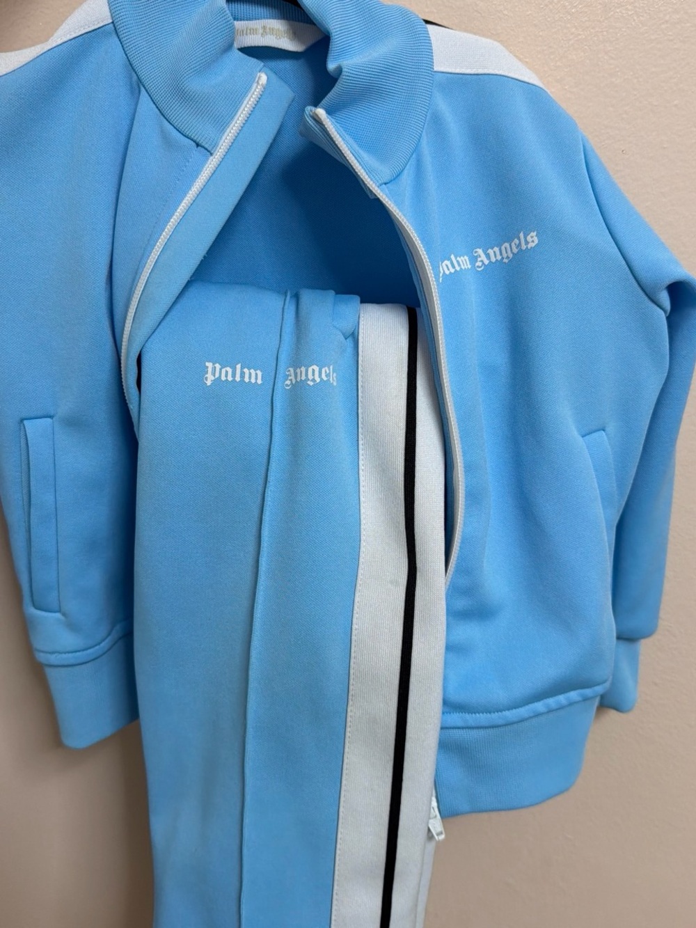 Palm Angels Kids Light Blue Track Jacket & Pants Set